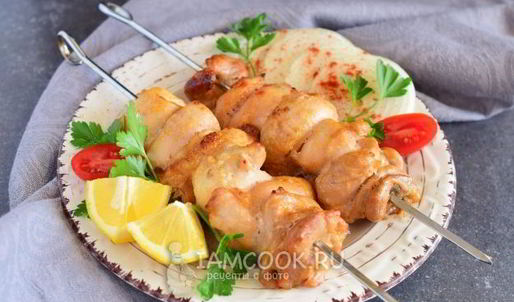 шашлык из куриного филе в духовке