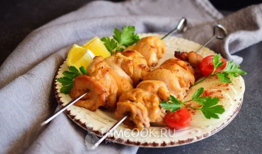 шашлык из куриного филе в духовке