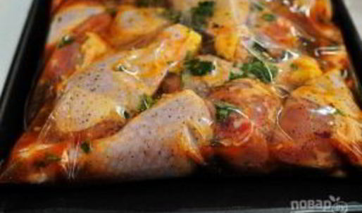 шашлык из куриных ножек на шампурах