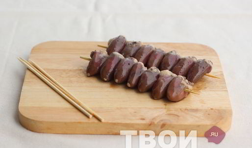 шашлык из куриных сердечек