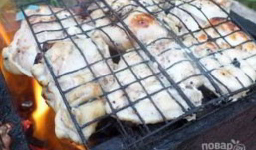 шашлык из курицы на минеральной воде