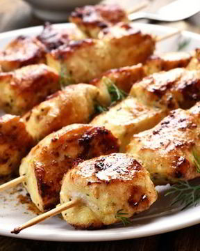 Шашлык из мяса птицы в маринаде с винным уксусом