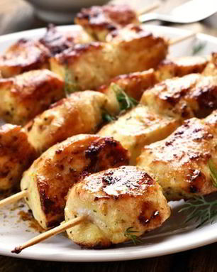 Шашлык из мяса птицы в маринаде с винным уксусом