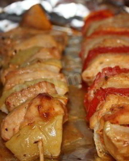Рецепт шашлыка из мяса свинины на шпажках в духовке