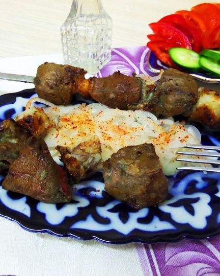Рецепт шашлыка из печени