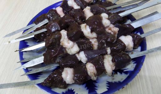шашлык из печени