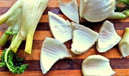 шашлык из печенки с луком и фенхелем