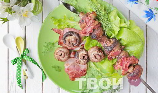 шашлык из шампиньонов