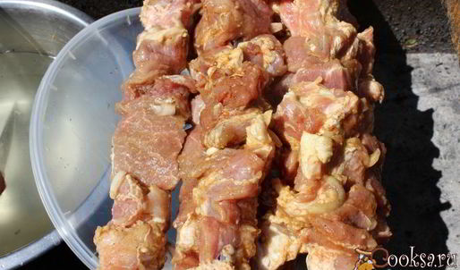 шашлык из свинины на минеральной воде