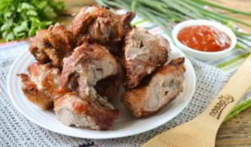 шашлык из свинины рулетиками