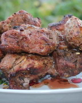 Шашлык из свинины с лимоном