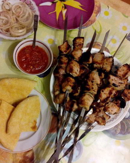 Рецепт шашлыка из свинины в уксусном маринаде