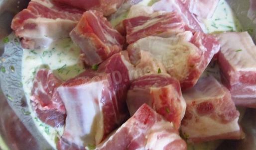 шашлык из свиных ребрышек