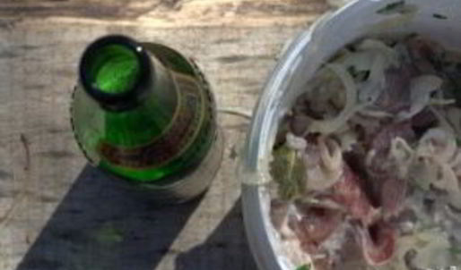 шашлык свиной в пиве