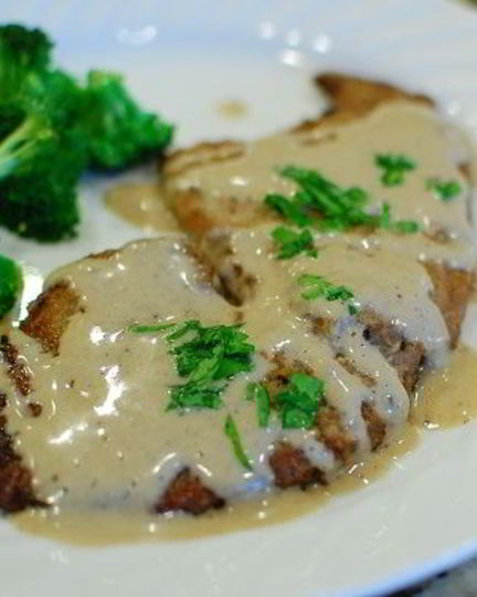 Рецепт говяжьего стейка с молочной подливой