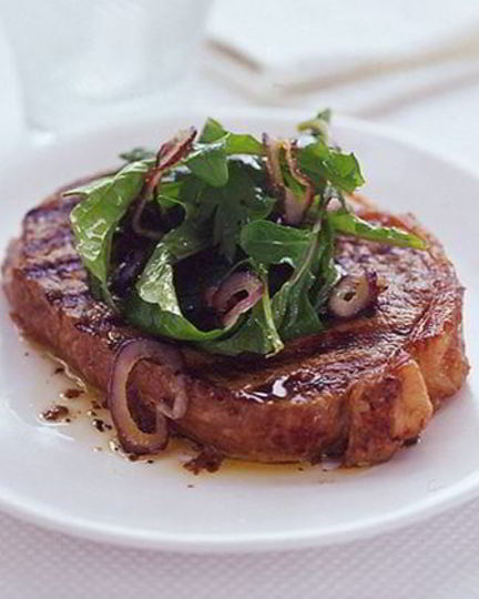 Рецепт обожженный стейк с рукколой