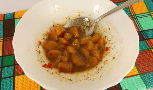 острые свиные стейки с мандариново-медовым соусом