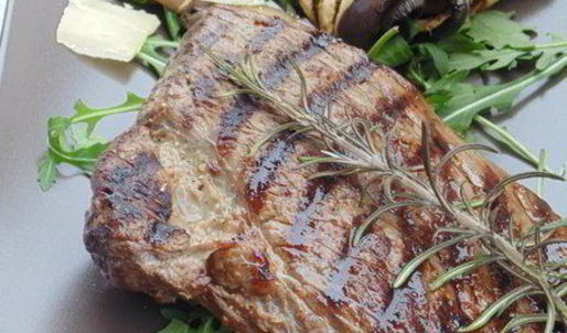 стейк ферентино с овощами на гриле