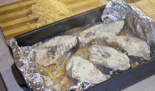 стейк из горбуши в духовке