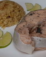 Стейк из семги на пару