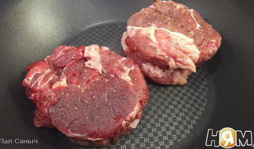 стейк рибай с прожаркой medium rare