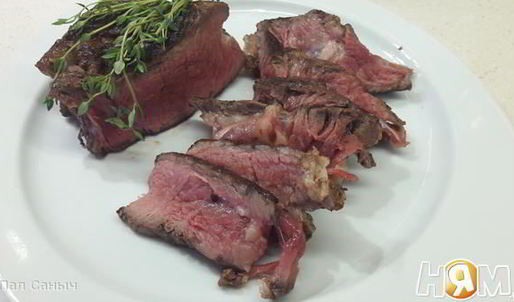 стейк рибай с прожаркой medium rare