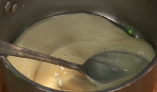 стейк с крабовым мясом и чесночным пюре