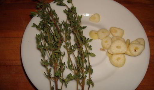 стейк со спаржей