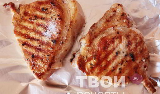 стейк свиной с овощами