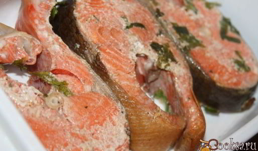 стейки нерки на гриль-доске