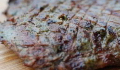 стейки в зеленом маринаде