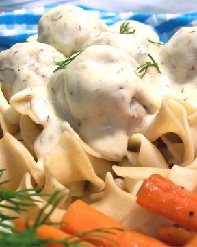 Датские тефтели в сметанной подливке