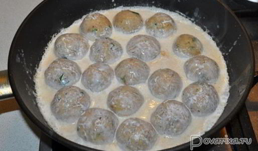 куриные тефтели в сливках