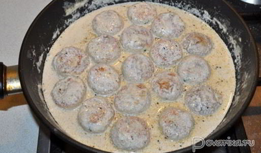 куриные тефтели в сливках