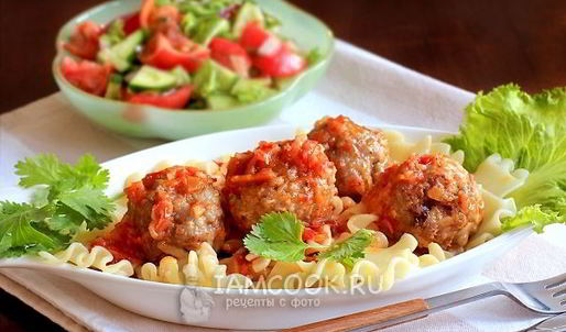 тефтели из говяжьего фарша с подливкой