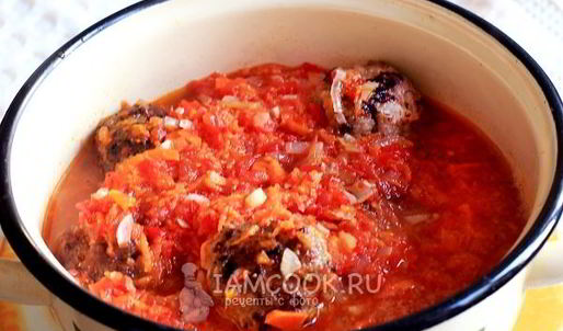 тефтели из говяжьего фарша с подливкой