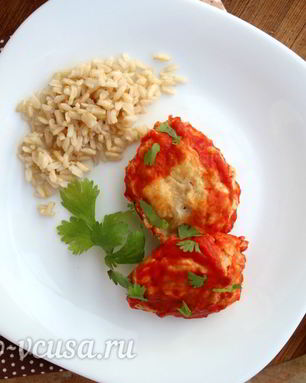 Тефтели из индейки с рисом
