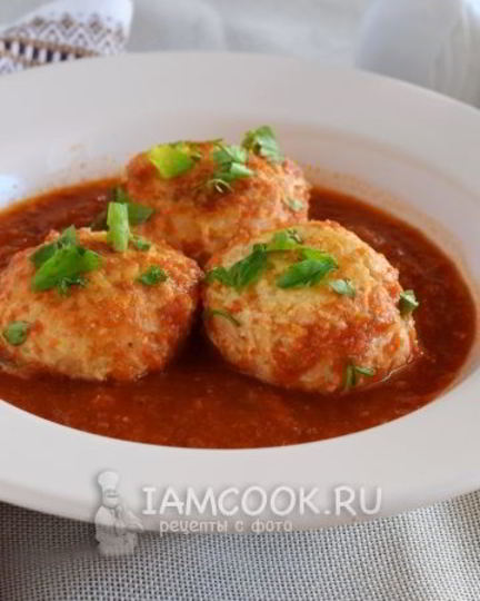 Рецепт тефтелей из куриного фарша с подливкой