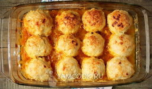 тефтели из куриного фарша с рисом в духовке