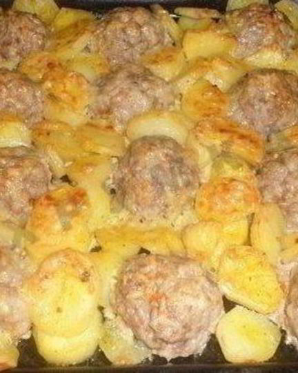 Рецепт тефтелей с картошкой в духовке