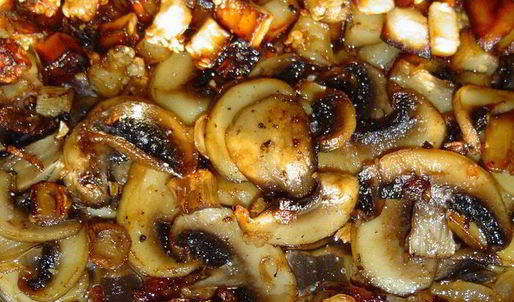 тефтели с сюрпризом, запеченные с баклажанами и грибами