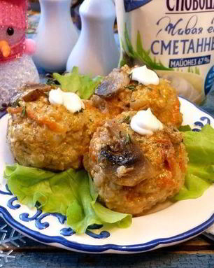 Тефтели Слободские в грибной подливе