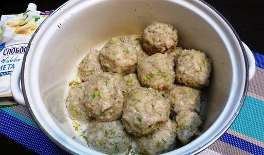 тефтели слободские в грибной подливе