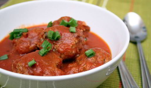 тефтели в томатном соусе с мятой