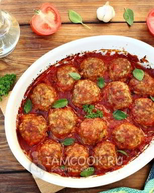 Тефтели в томатном соусе в духовке
