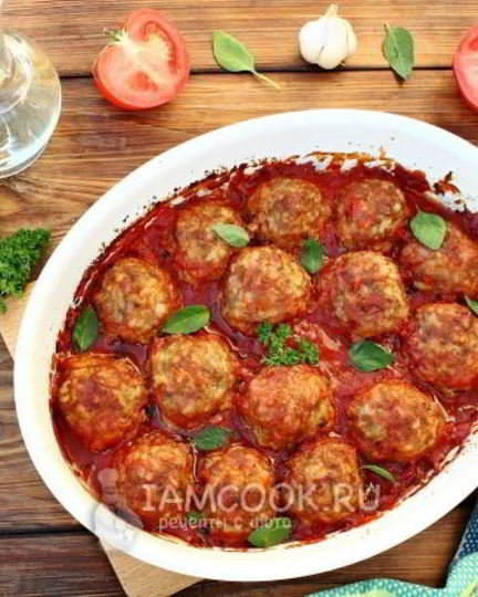 Рецепт тефтелей в томатном соусе в духовке