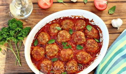 тефтели в томатном соусе в духовке
