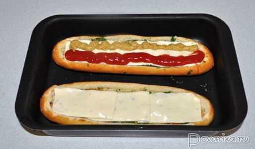 тефтели, запеченные в багете