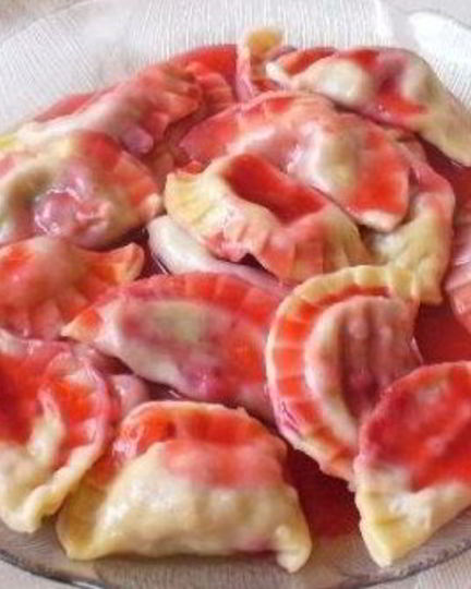 Рецепт домашние вареники со свежей малиной