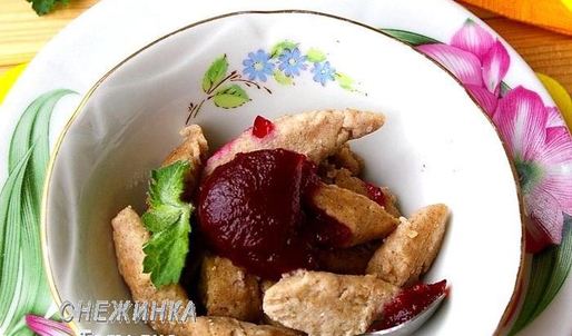 ленивые вареники лайт с ягодным киселем